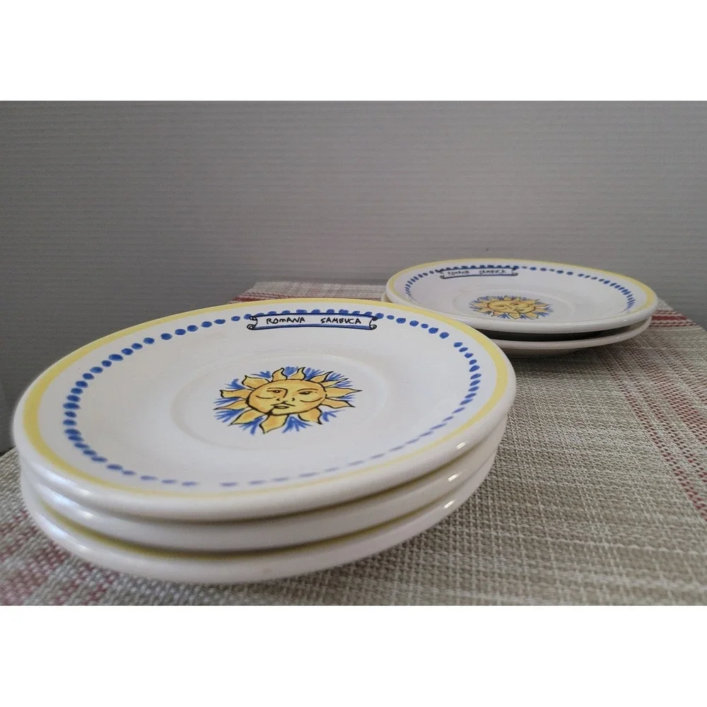 Espresso Plates Sun Pattern Canape Plates‎ by Romana Sambuca Small Plate 5 Set